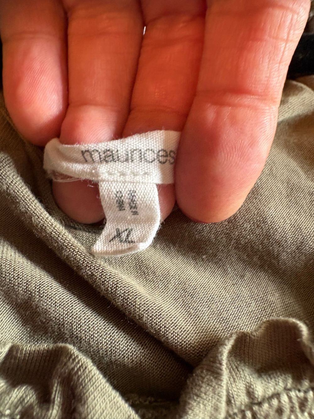 Maurices Olive Ruffle-Trim Scoop Neck Tank - Picture 2 of 2